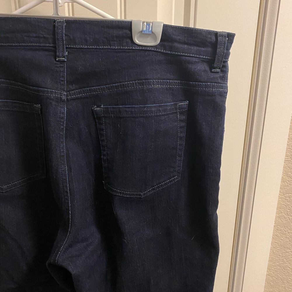 Gloria Vanderbilt 14 Jeans Amanda Straight Leg Dark Blue Stretch Denim - Picture 4 of 9